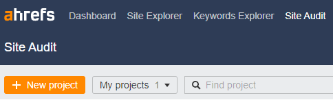 Ahrefs - add project