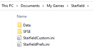 my Games Starfield folder